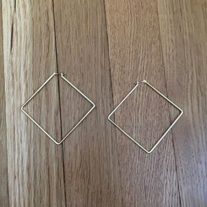 Uncommon James Girl Boss gold square hoops